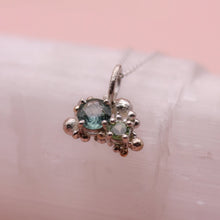 Load image into Gallery viewer, Aquamarine & Tsavorite Granulated Pendant