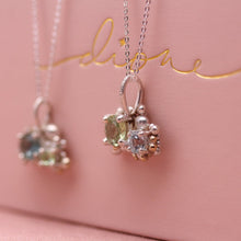 Load image into Gallery viewer, Montana Sapphire & Aquamarine Granulated Pendant