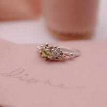 Load image into Gallery viewer, Peridot &amp; Diamond Granulated Ring
