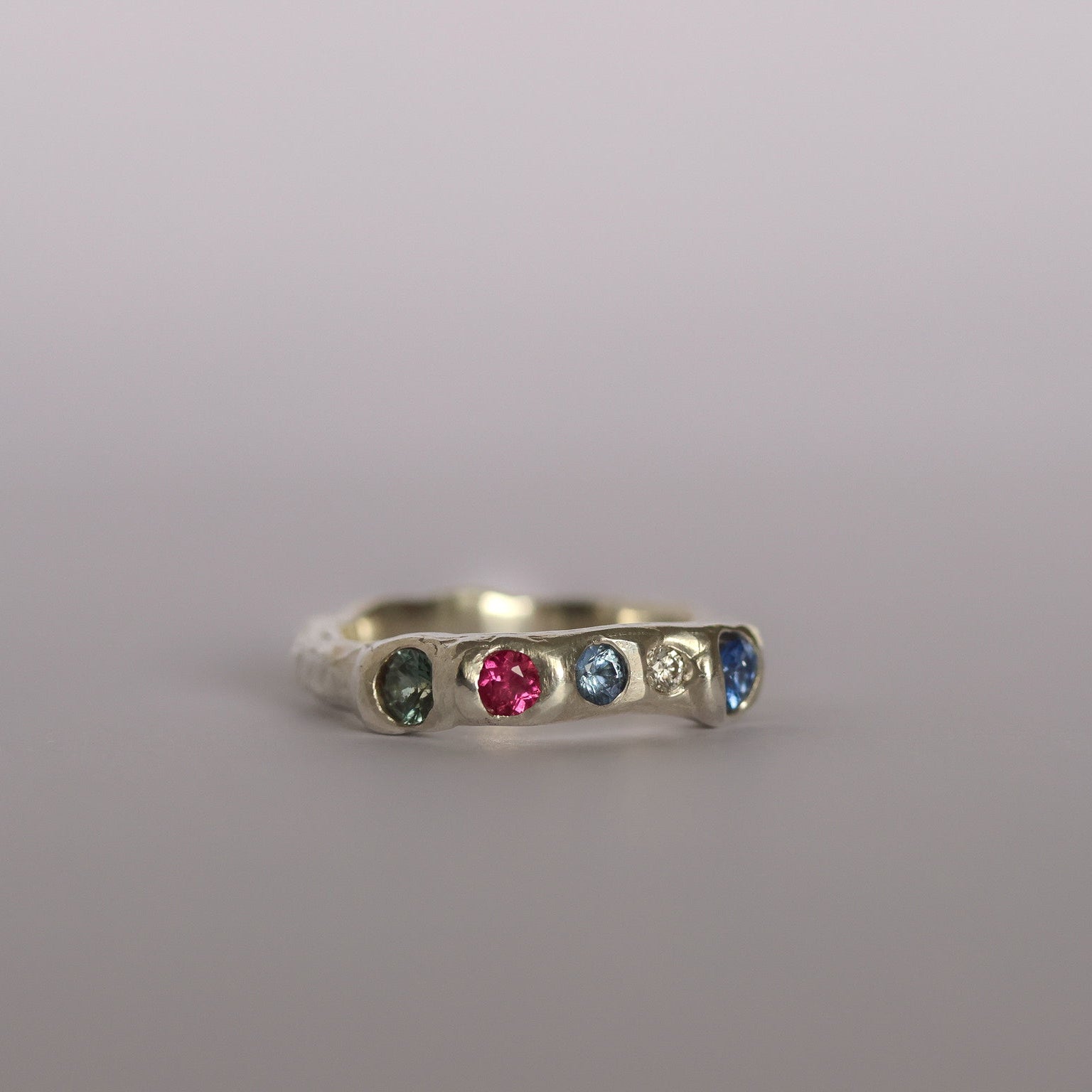 Actually, Quite Brave No. IV | Recycled Sterling Silver, Sapphire, Tanzanite & Diamond Ring